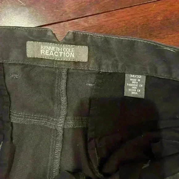 Kenneth Cole Reaction Men’s Casual Pants Charcoal Size 34/32 - Picture 3 of 6